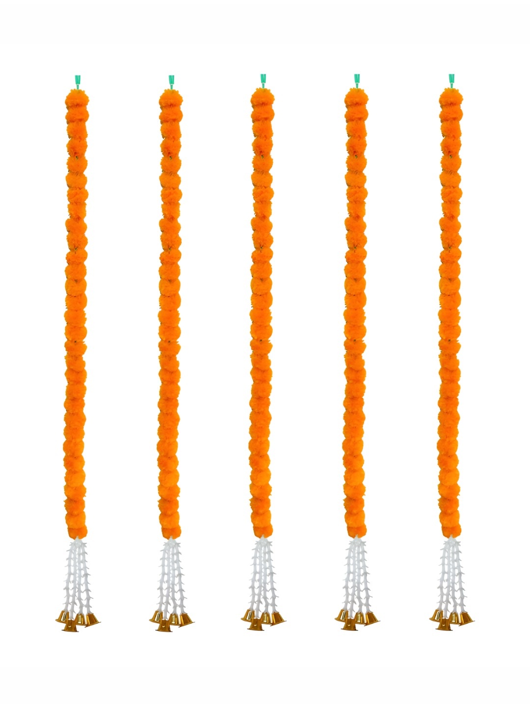 

iHandikart Orange 5 Pieces Hanging Marigold Artificial Flower