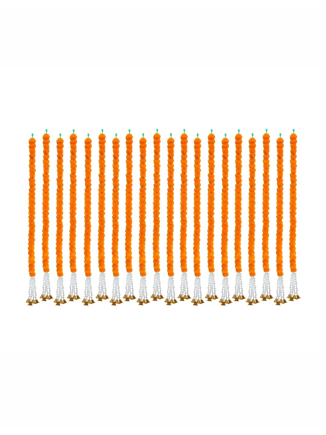 

iHandikart Orange 20 Pieces Hanging Marigold Artificial Flower