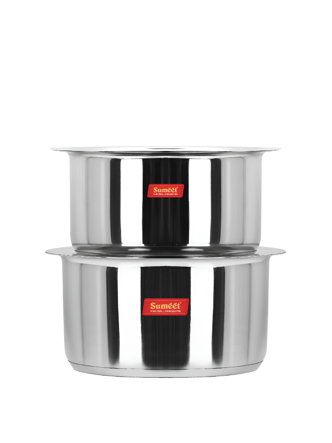 

Sumeet 2 Pieces Stainless Steel Induction Bottom Tope With Lids