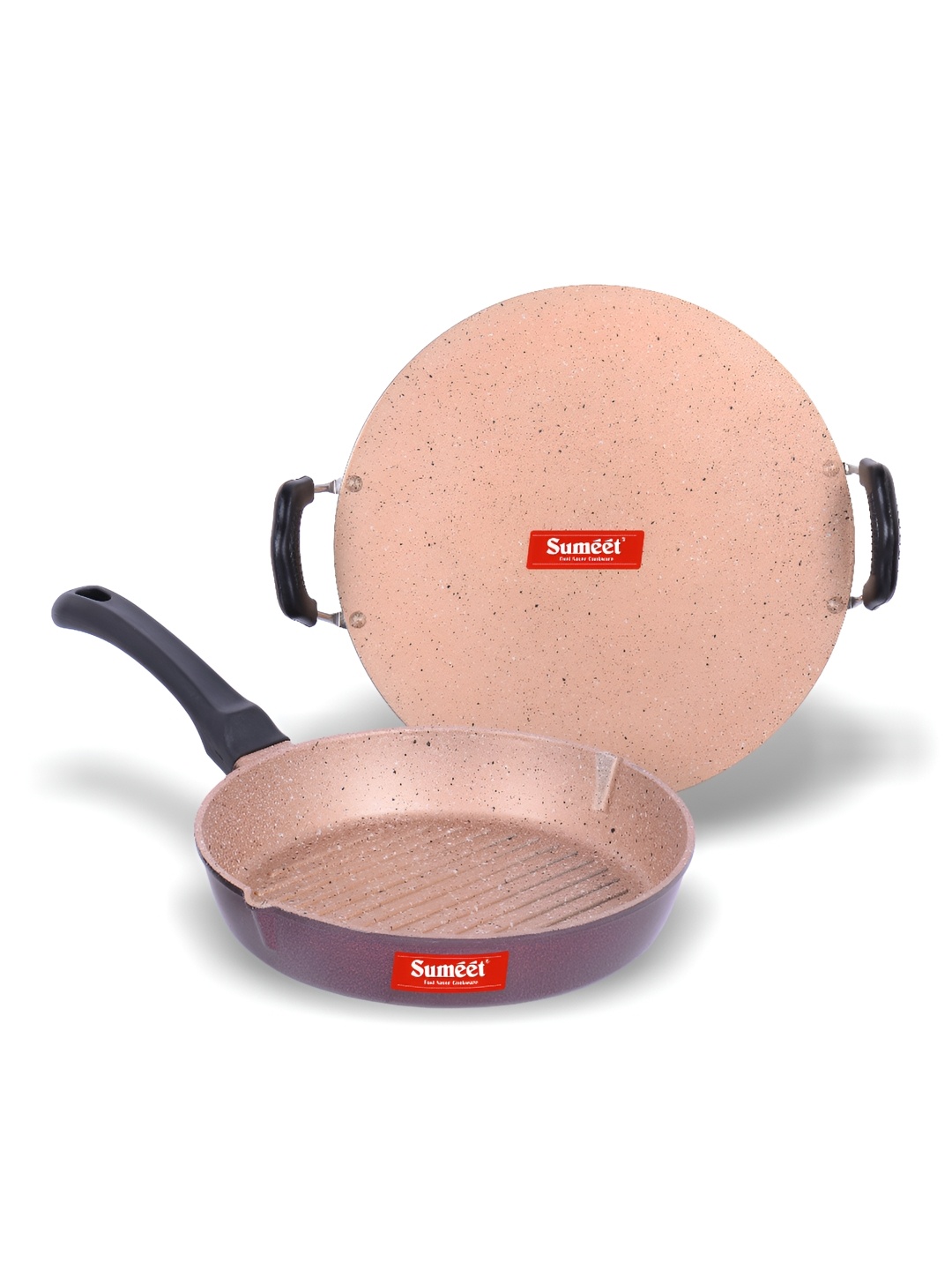 

Sumeet Peach & Black 2 Pieces Non Stick Cookware Set