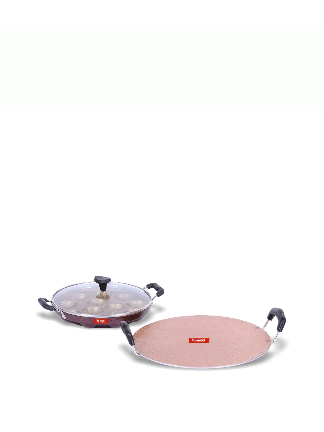 

Sumeet Peach & Black 2 Pieces Non Stick Cookware Set