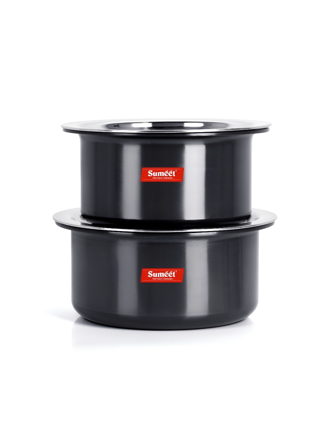 

Sumeet Black 2 Pieces Stainless Steel Tope Set