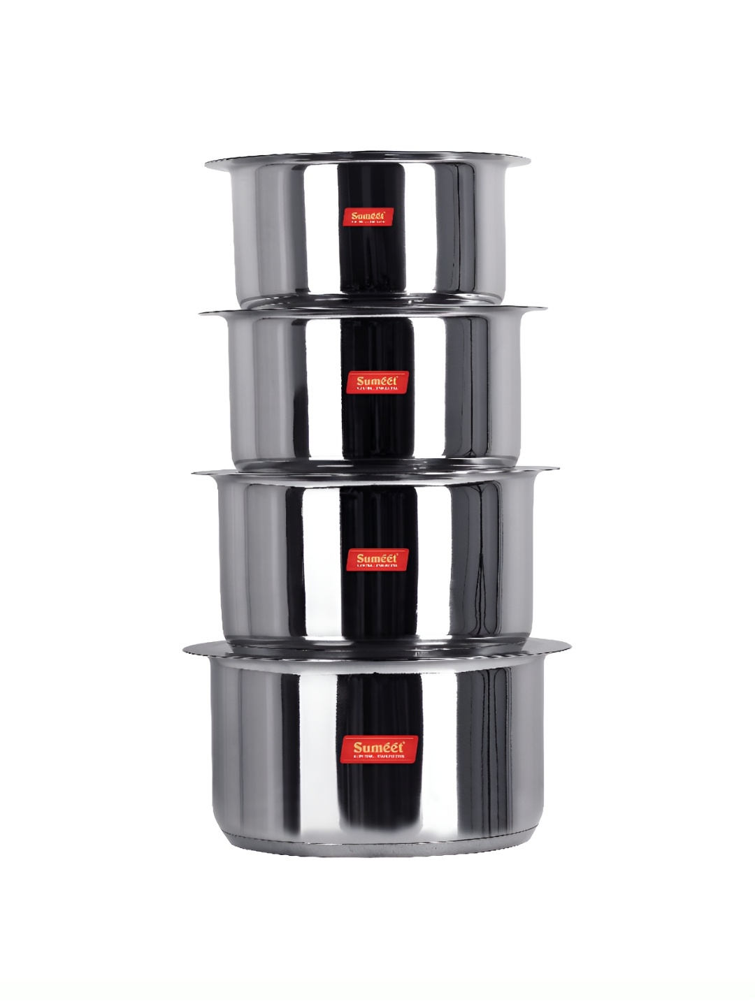 

Sumeet 4 Pieces Stainless Steel Induction Bottom Cookware Set