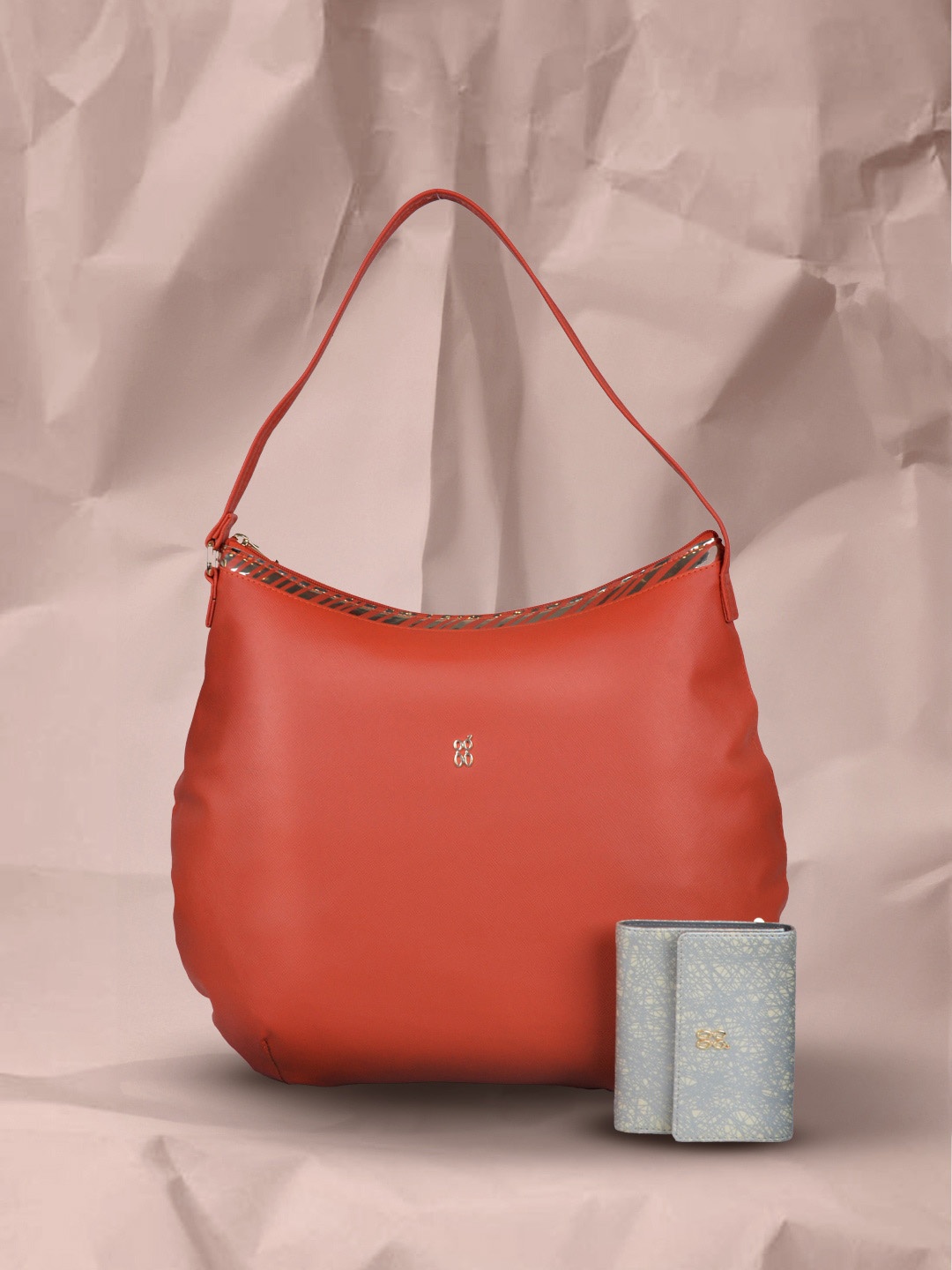 

Baggit PU Swagger Hobo Bag With Wallet, Red