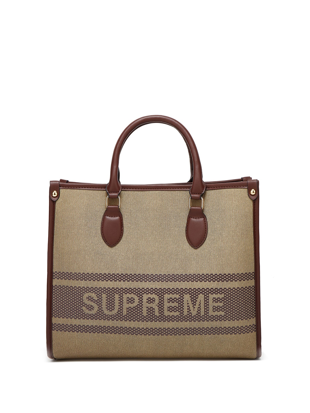 

Sasimo Textured Structured Tote Bag, Khaki
