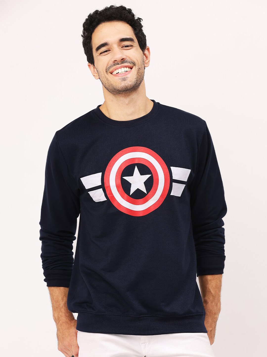 

Leotude Graphic Printed Sweatshirt, Navy blue