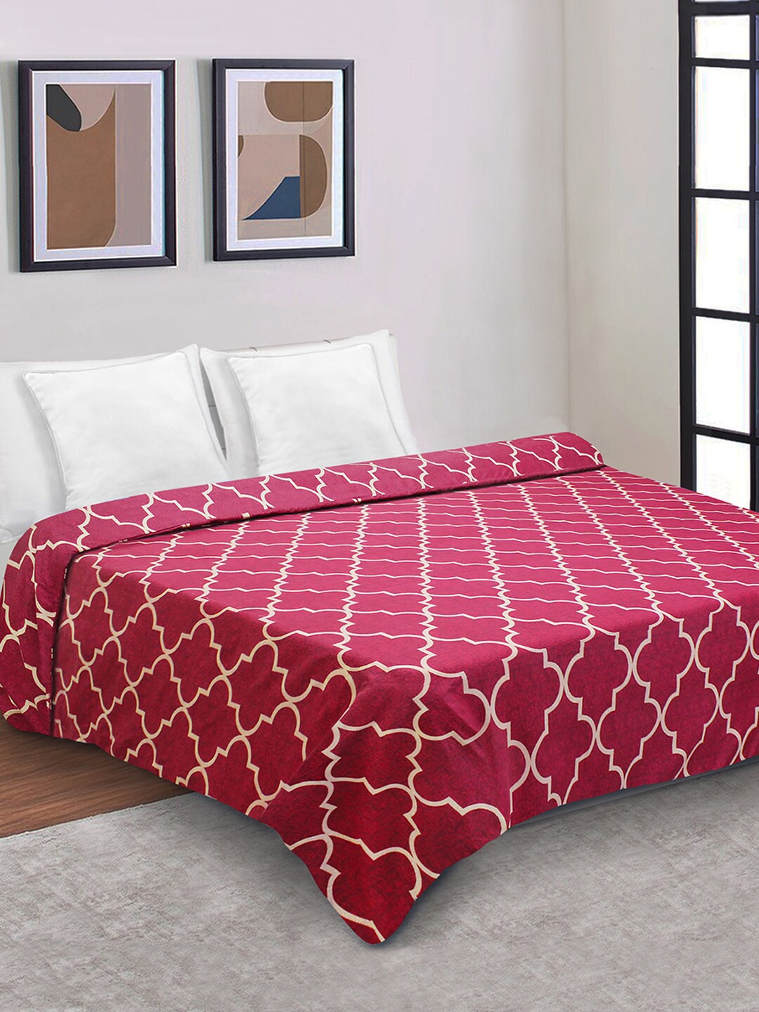 

Aura Mild Winter 150 GSM Single Bed Duvet, Red