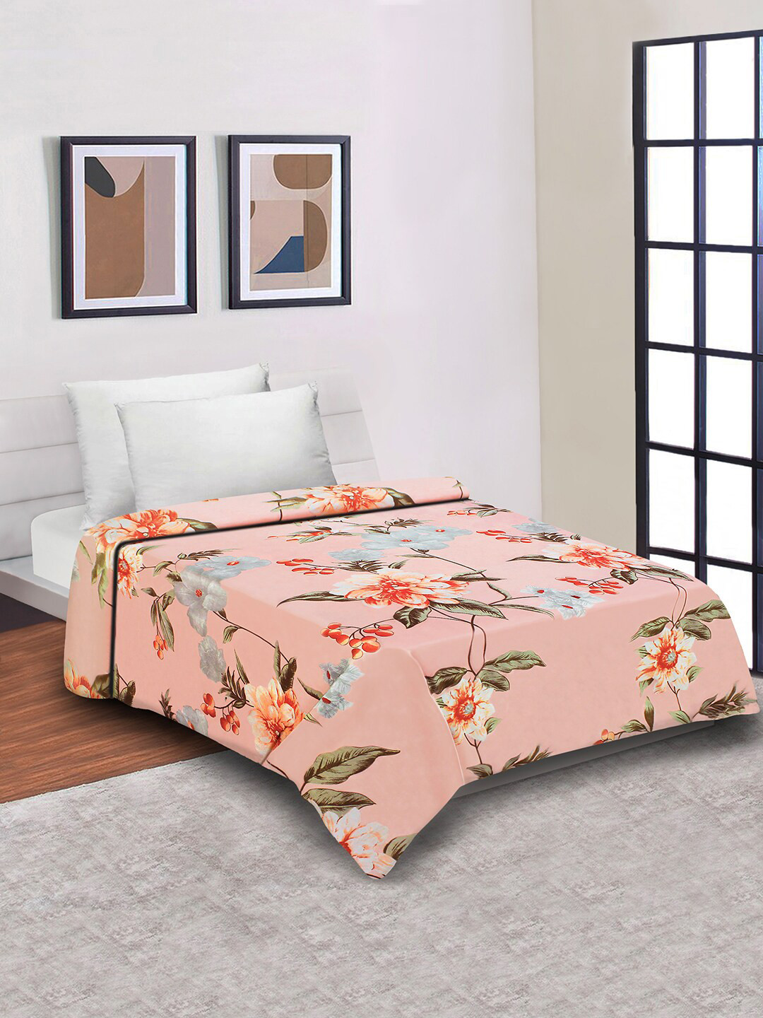 

Aura Pink & Blue Floral Mild Winter 150 GSM Single Bed Duvet