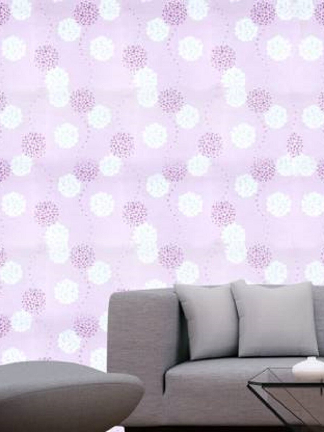 

KAAF Floral Printed Self Adhesive Wallpaper, Lavender