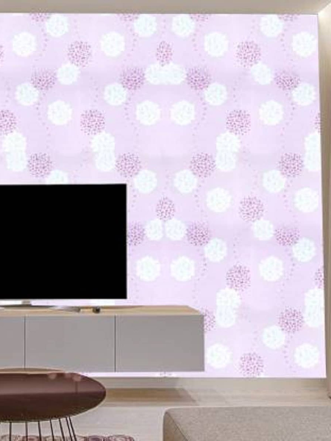 

KAAF Pink & White Floral Waterproof Self Adhesive Wallpaper