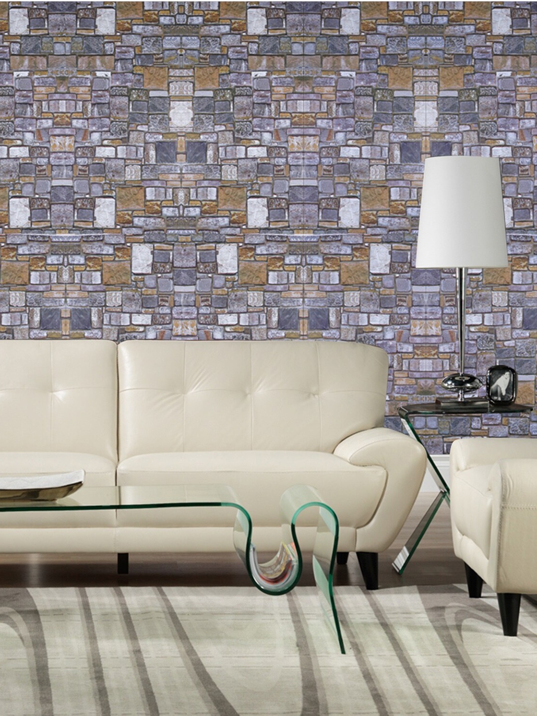 

KAAF Grey & Brown Bricks Patterned Waterproof Self Adhesive Wallpaper