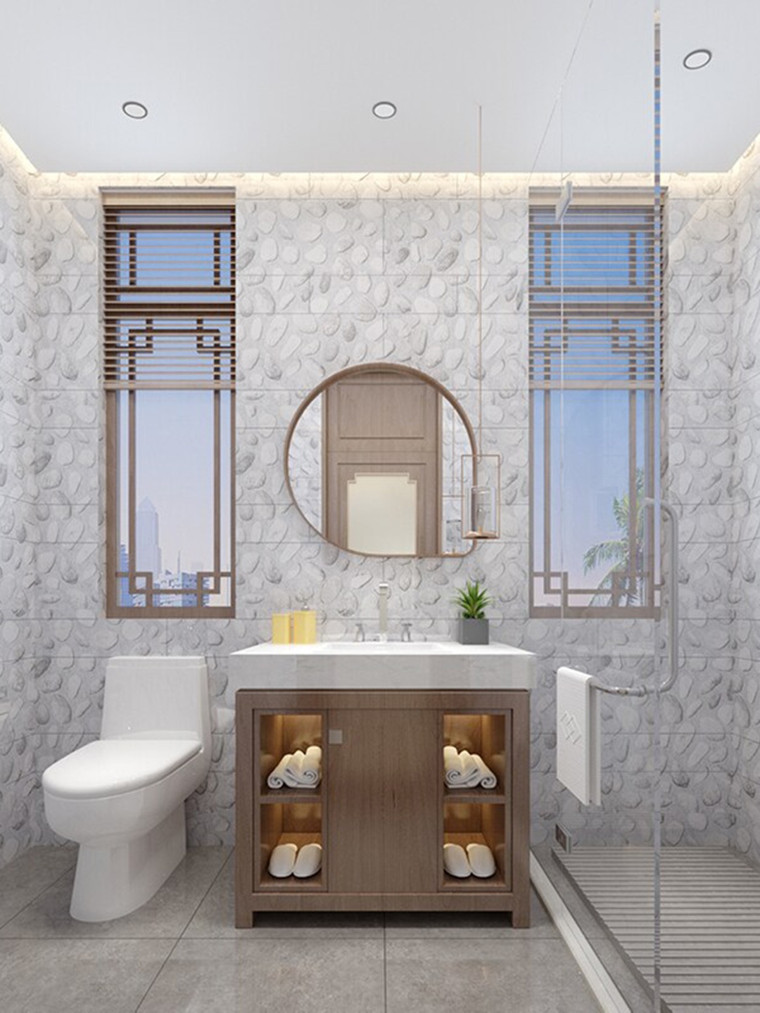

KAAF Grey Stones Printed Self-Adhesive Wallpaper