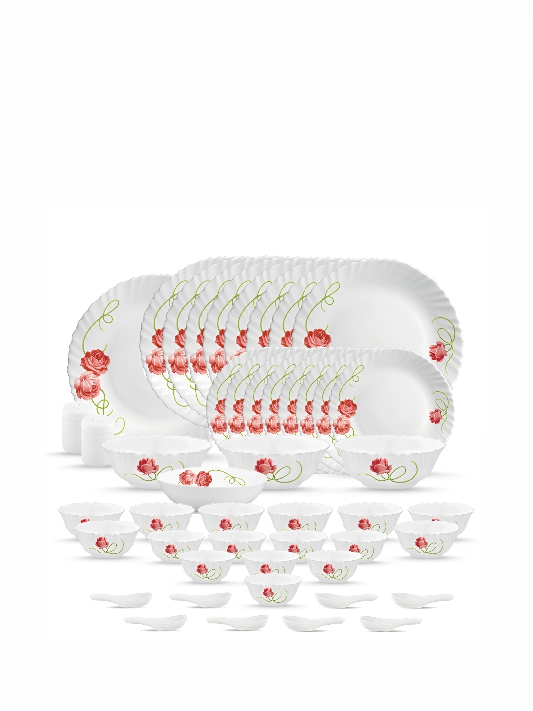 

Laopala White & Blue 47 Pieces Printed Opalware Glossy Dinner Set