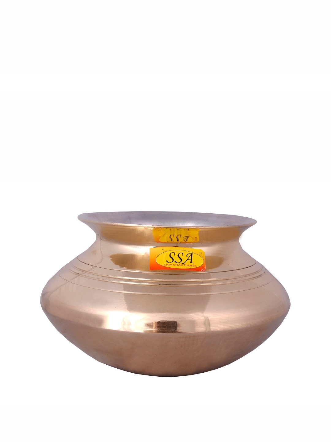 

Shivshakti Arts Copper Toned Brass Cooking Handi