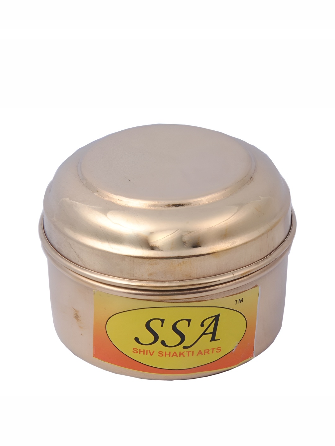 

Shivshakti Arts Yellow Brass Dryfruits Box