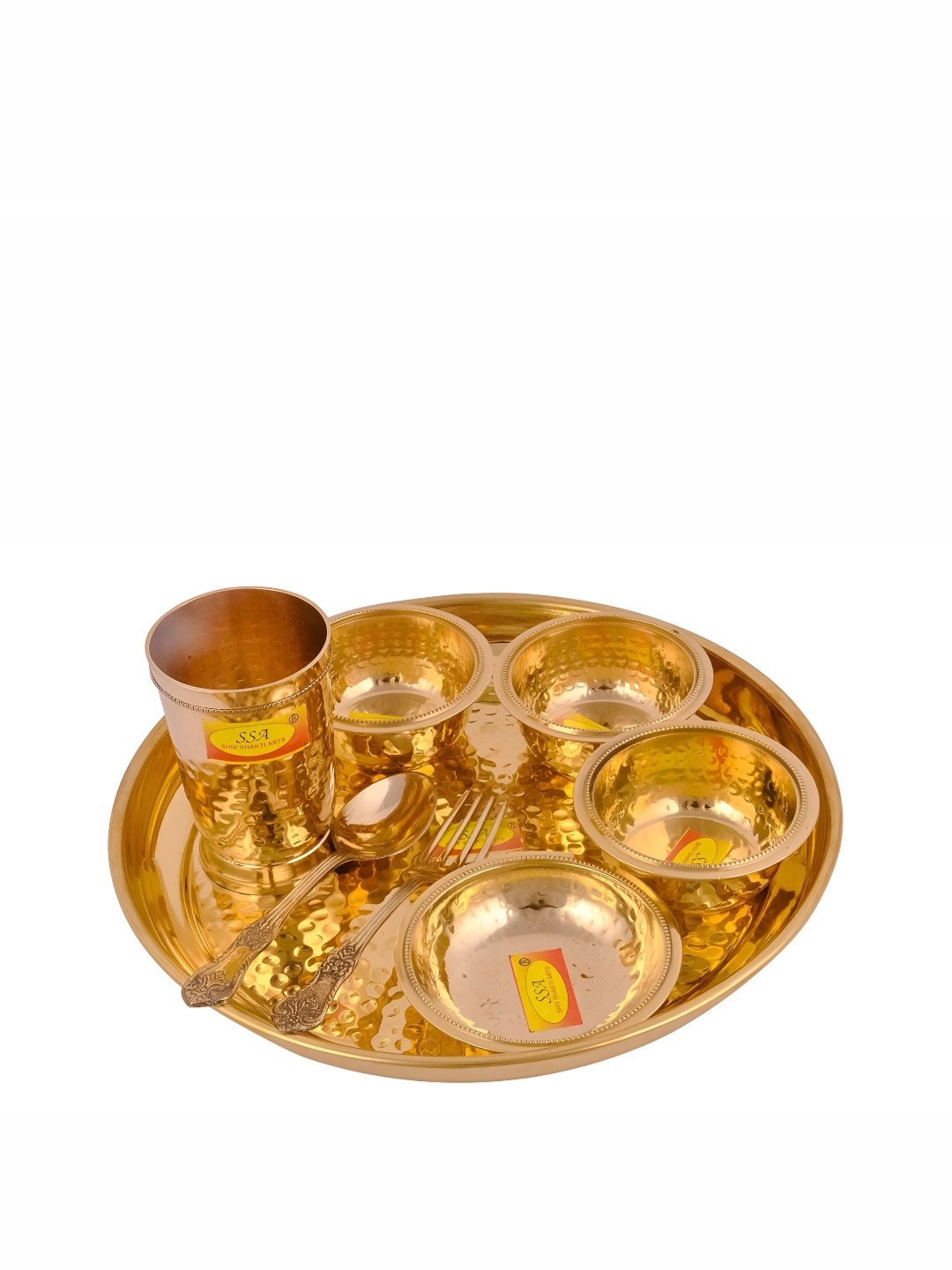 

Shivshakti Arts Copper Toned 8 Pieces Glossy Dinner Set