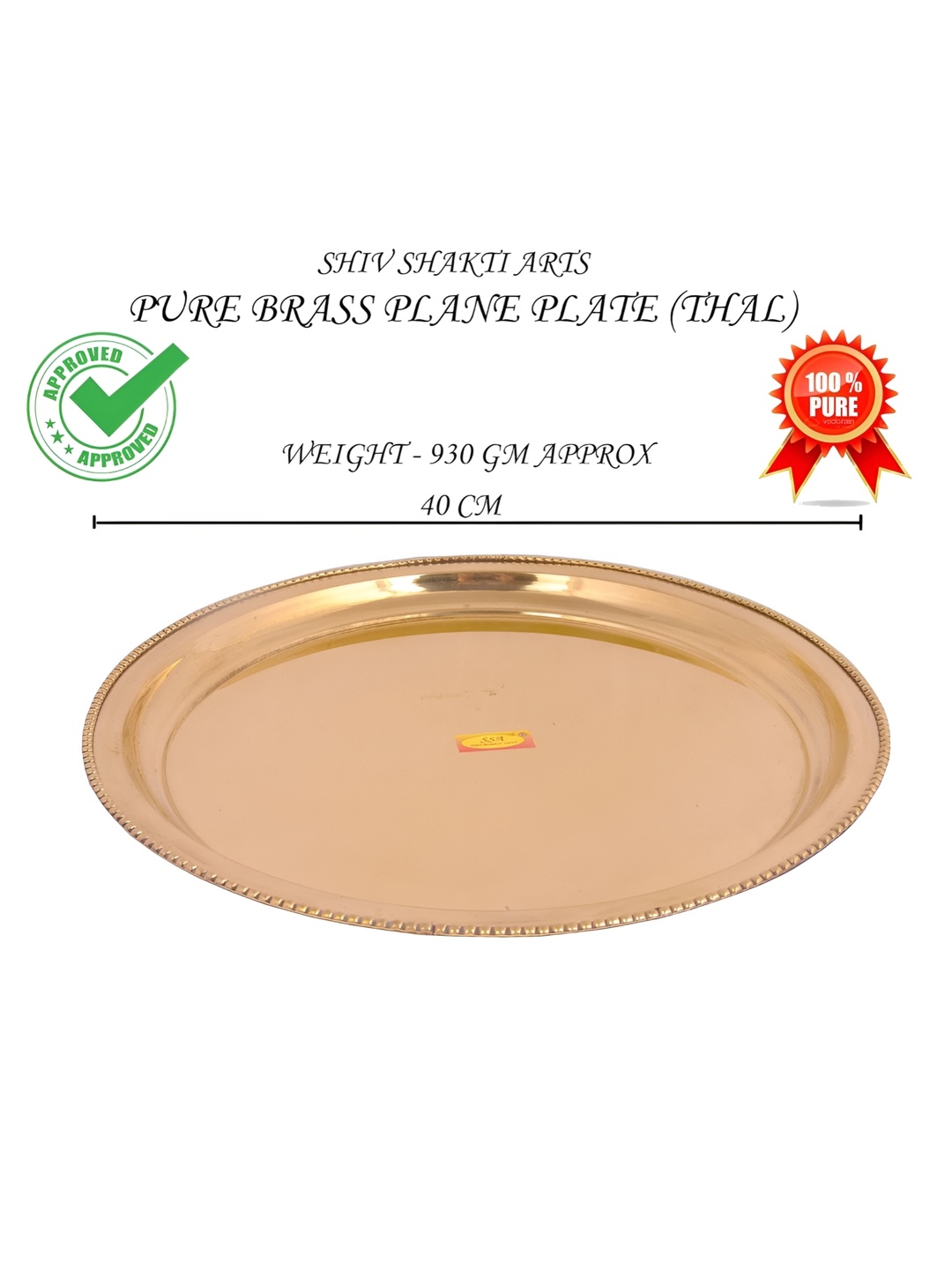 

Shivshakti Arts Copper Toned Brass Glossy Plate