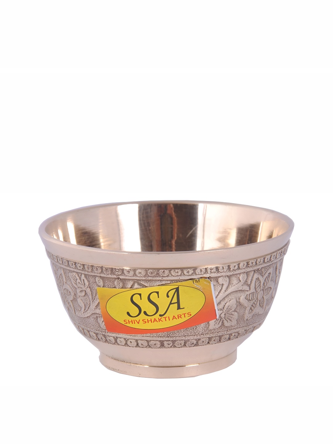 

Shivshakti Arts Copper Toned Brass Glossy Bowl 150 ML