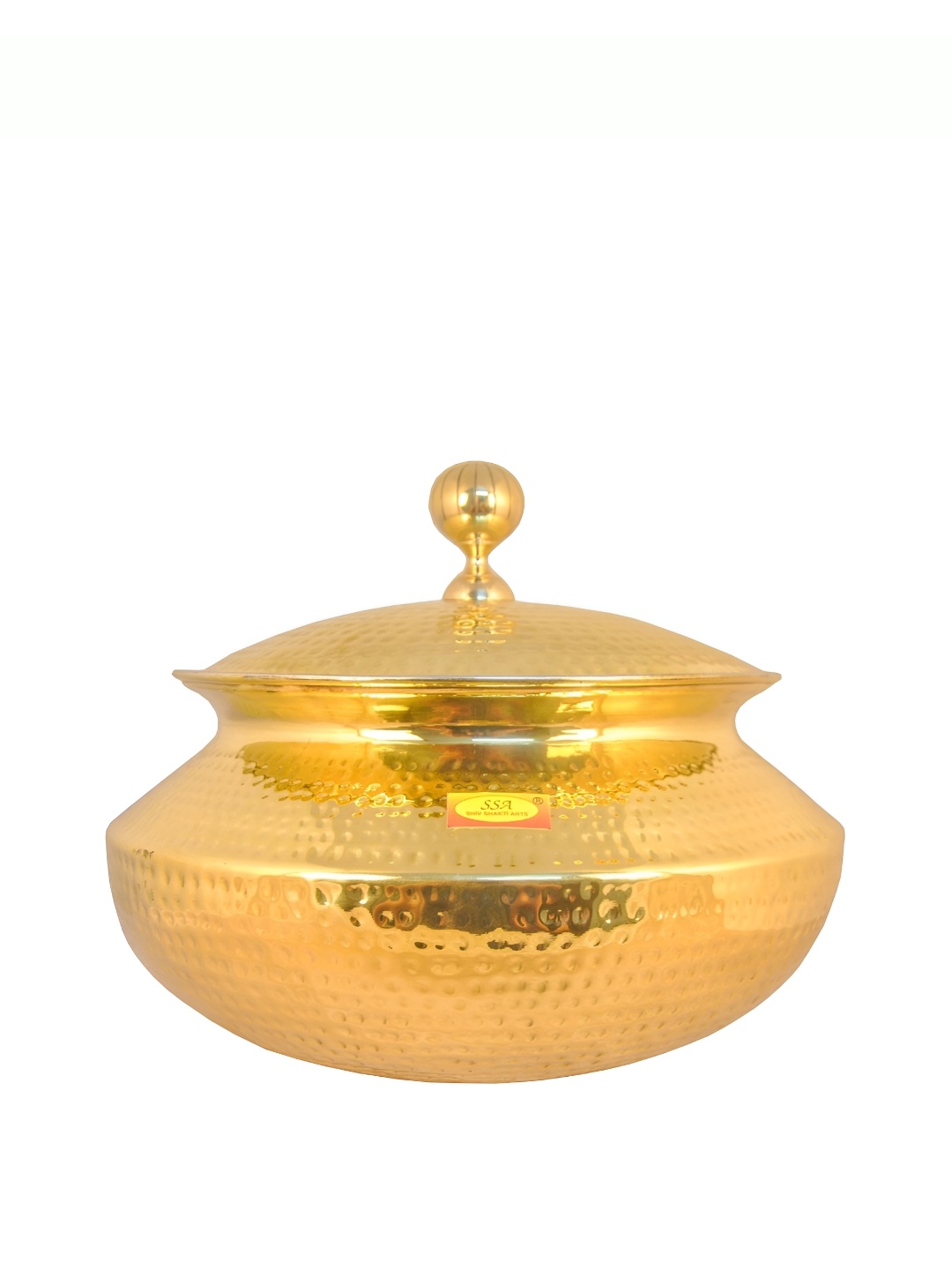 

Shivshakti Arts Gold Toned Cooking Biryani Handi With Lid