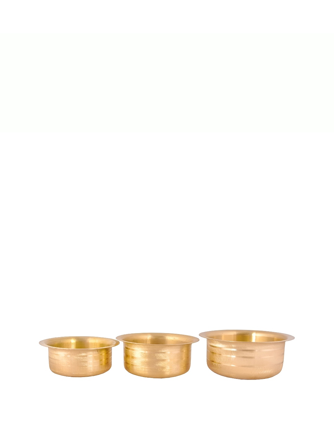 Shivshakti Arts Yellow 3 Pieces Brass Tope