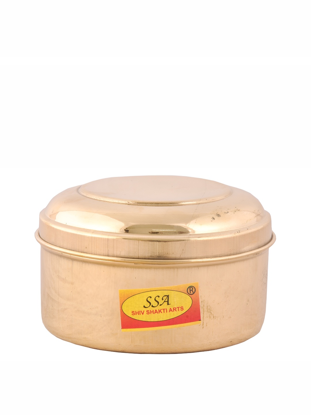 

Shivshakti Arts Yellow Brass Dryfruits Box