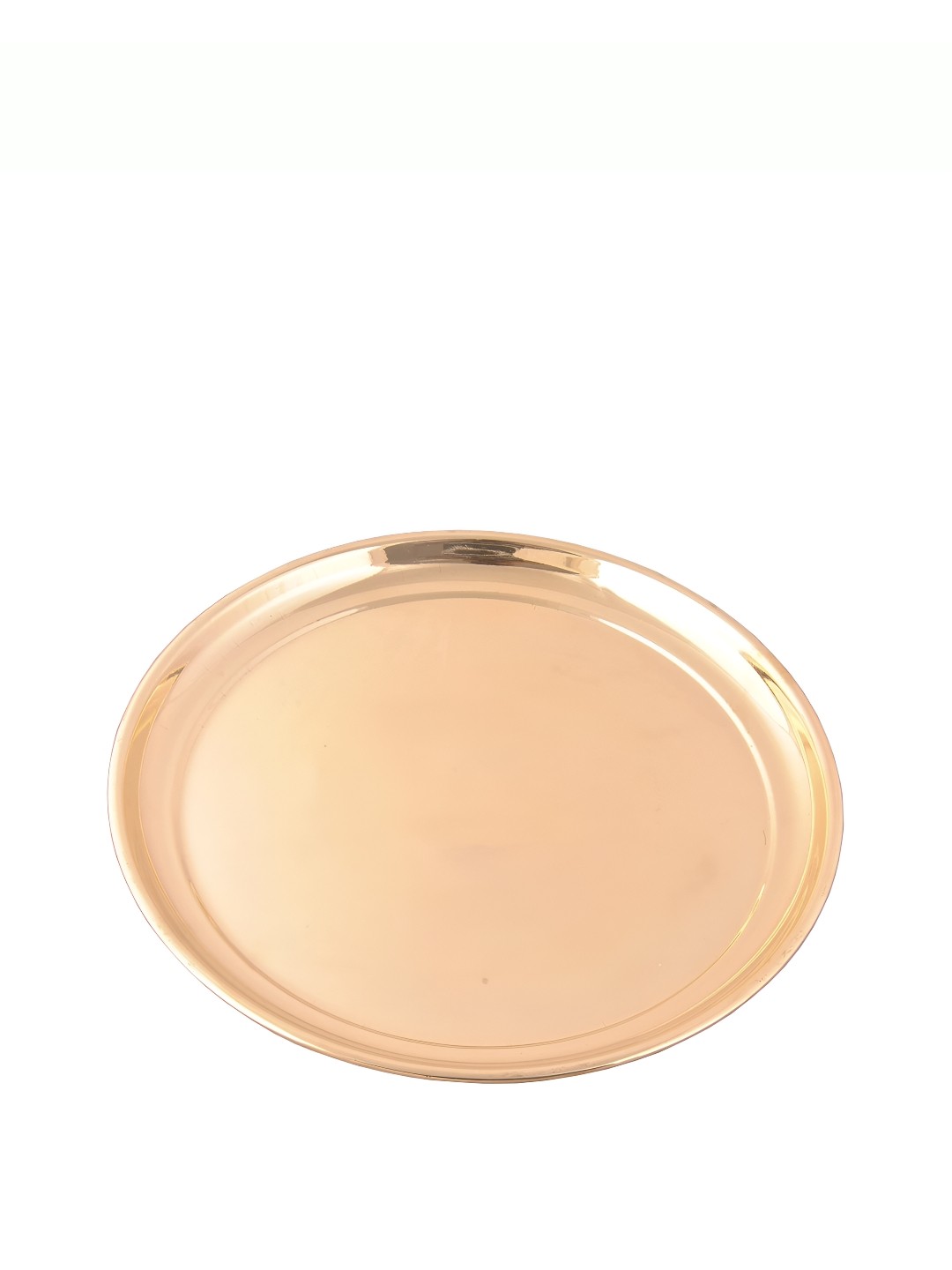 

Shivshakti Arts Copper Toned Brass Glossy Dinner Plate