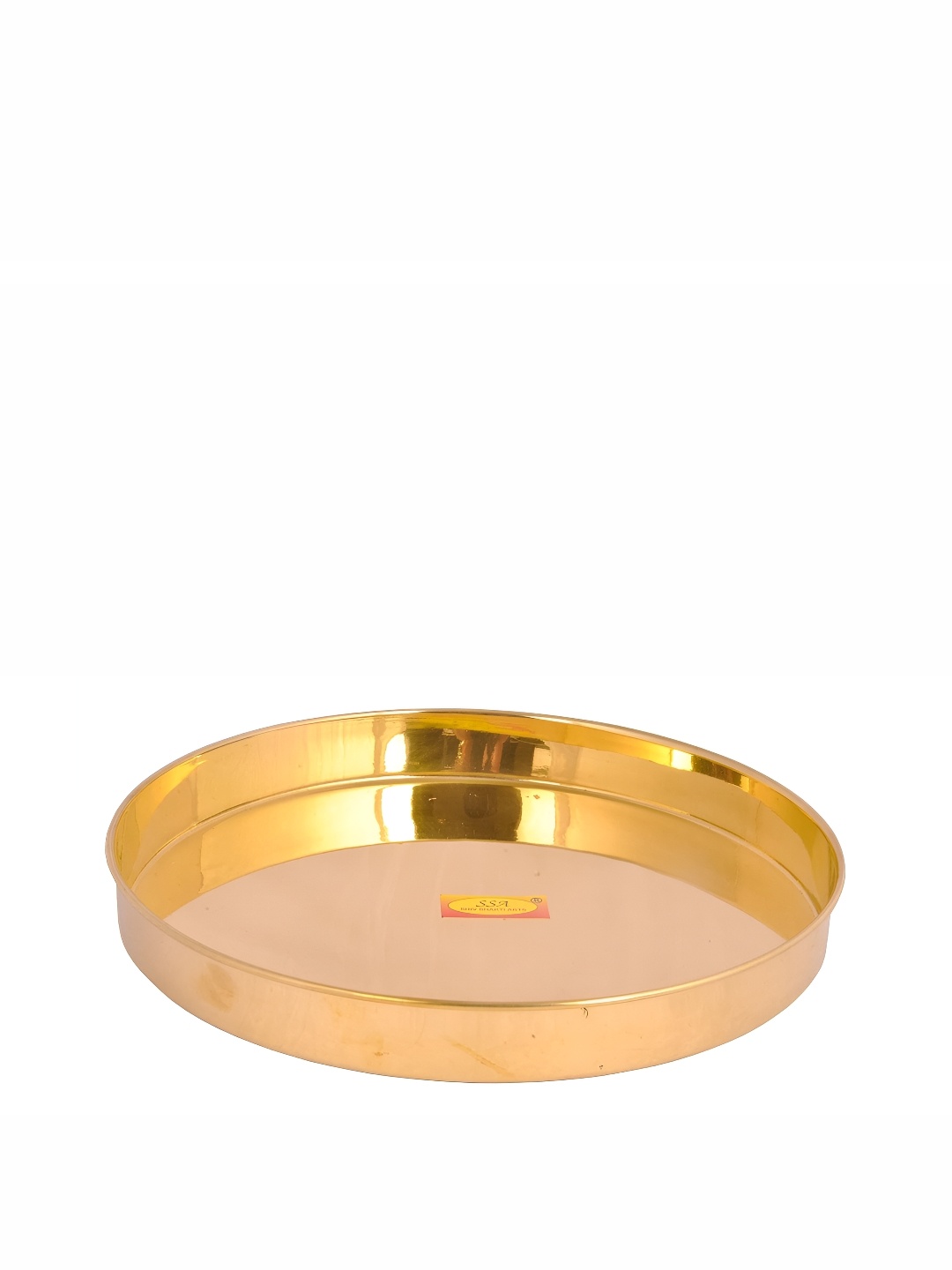 

Shivshakti Arts Copper toned Brass Glossy Dinner Plate