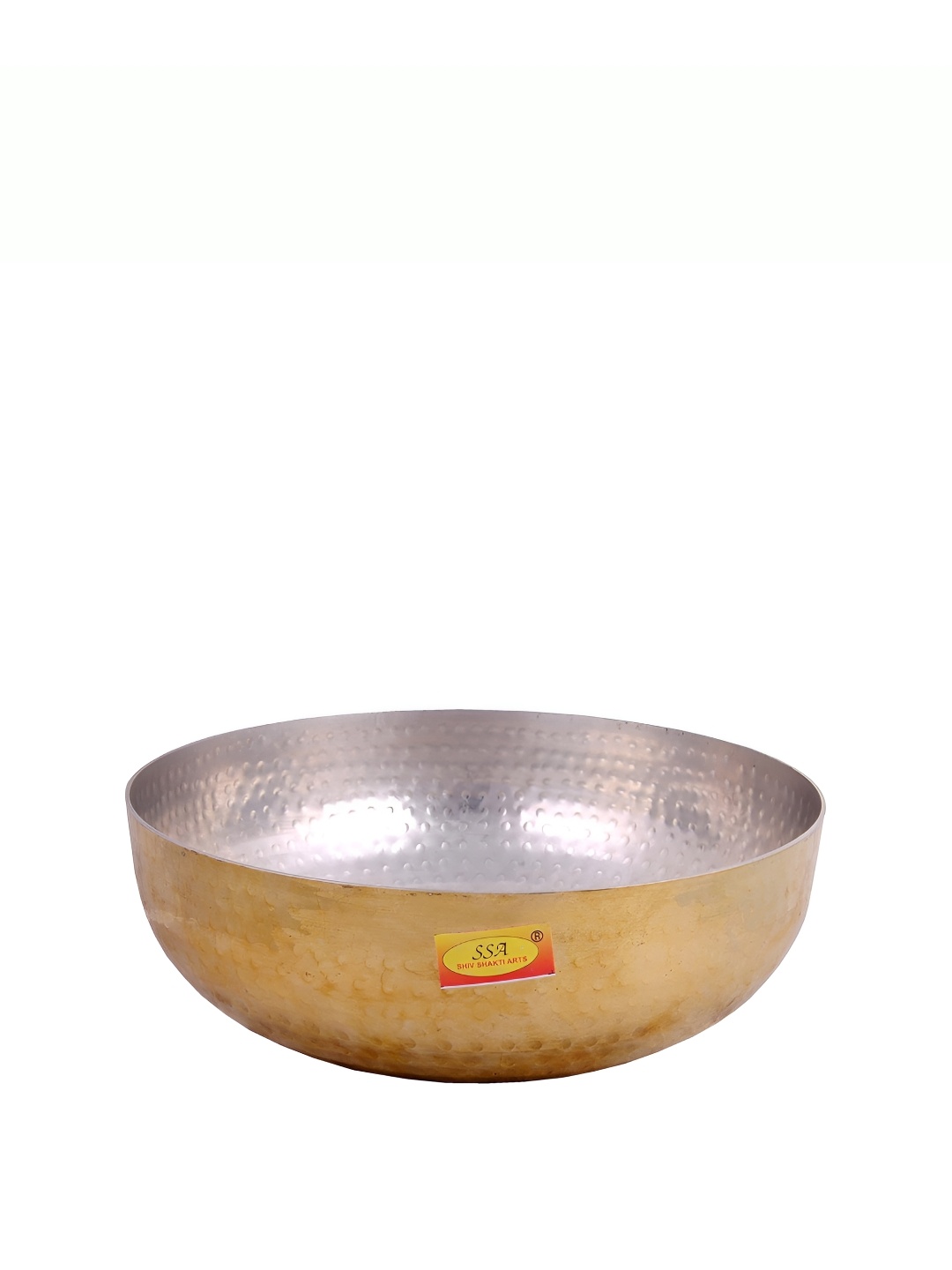 

Shivshakti Arts Yellow Brass Kadhai 3 L