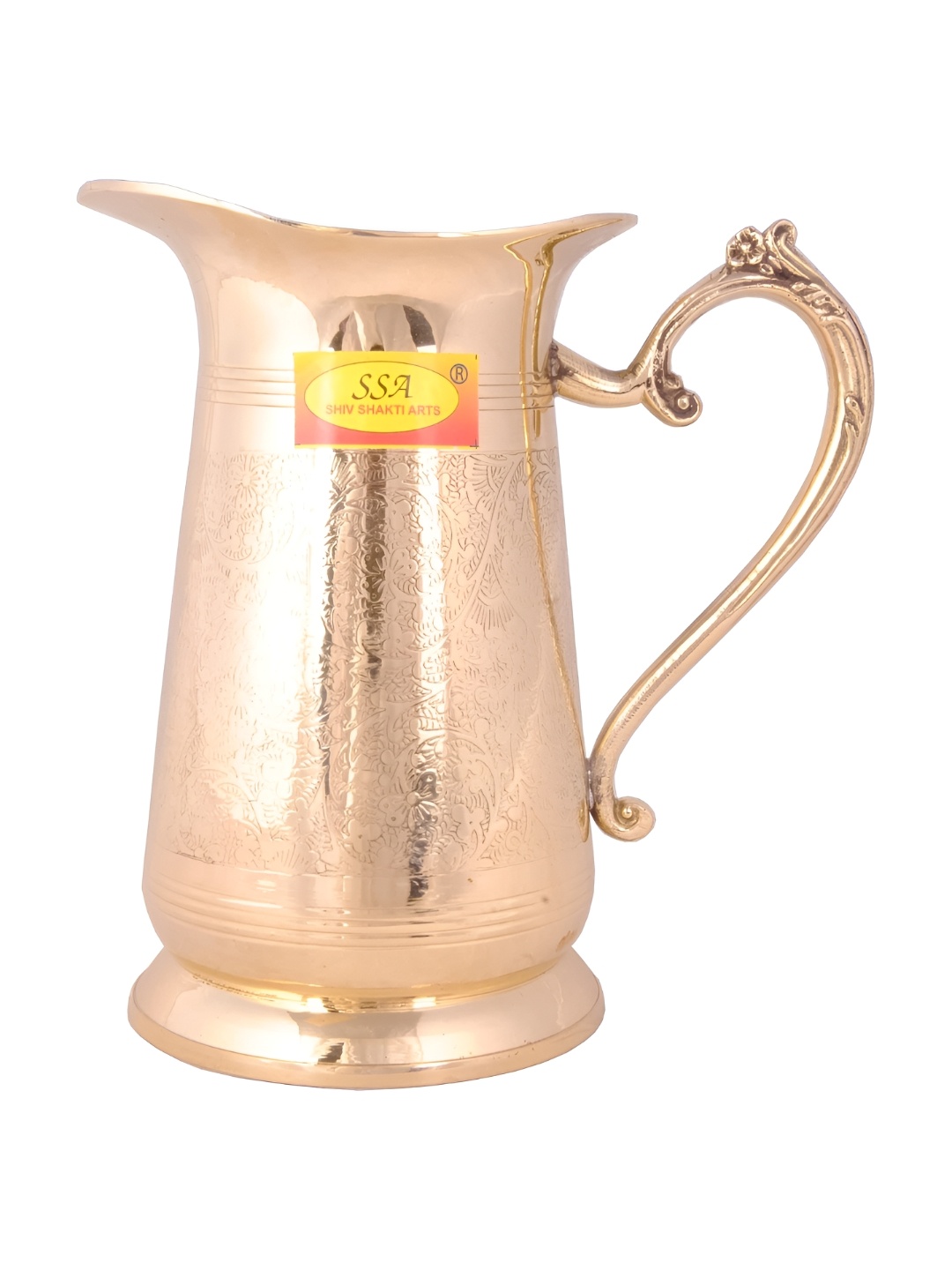 

Shivshakti Arts Gold-Tone Textured Brass Water Jug 300Ml