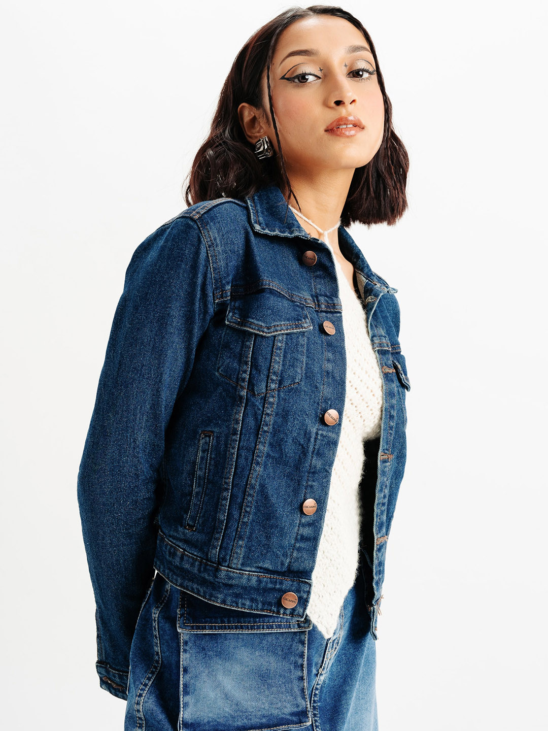 

FREAKINS Long Sleeves Denim Jacket, Blue