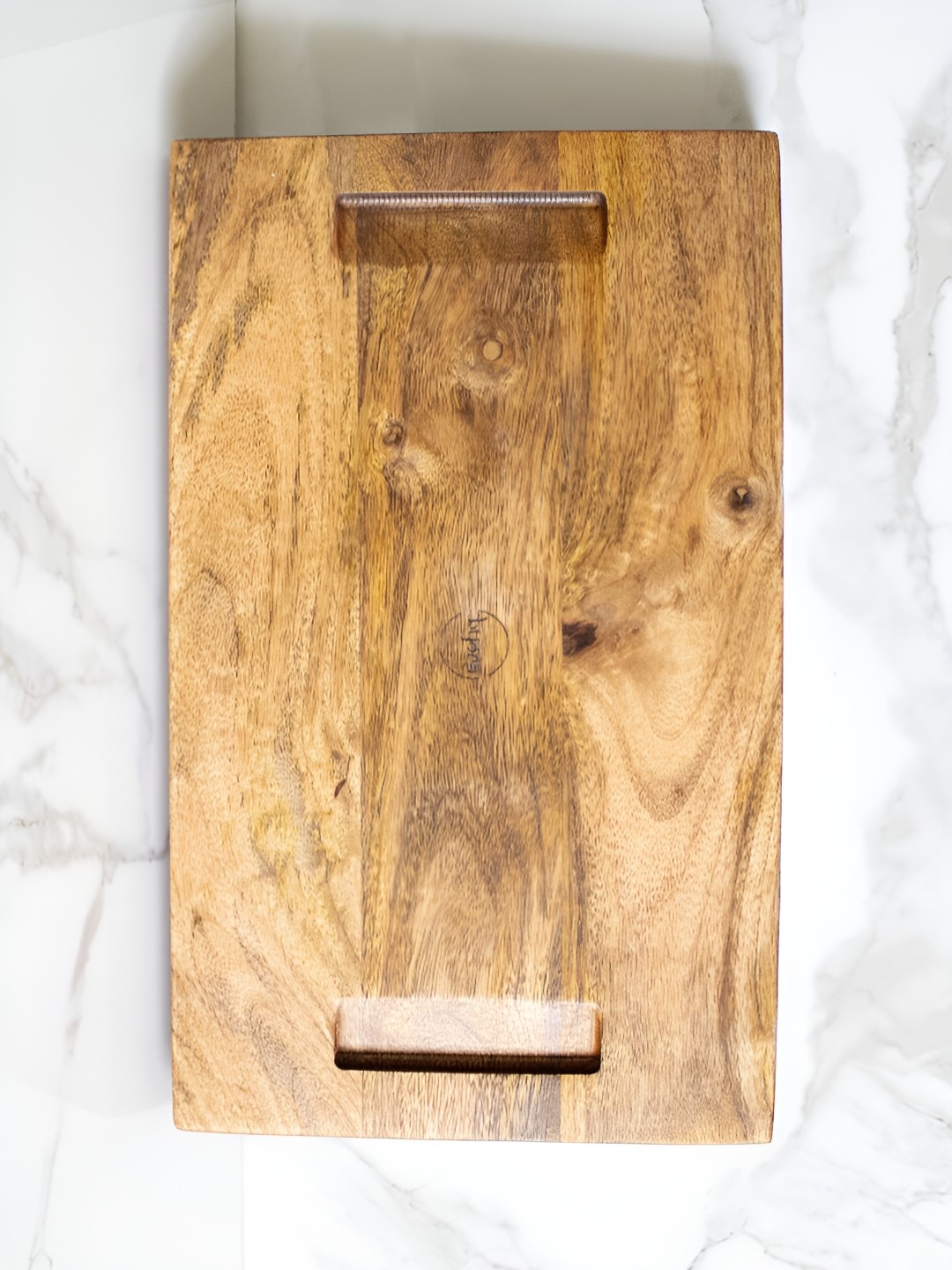 

BYORA HOMES Brown Wooden Rectangle Tray