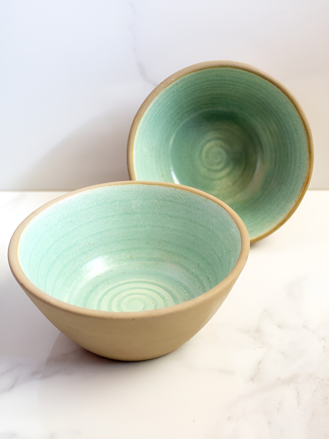 

BYORA HOMES Green Ceramic Soup Bowl