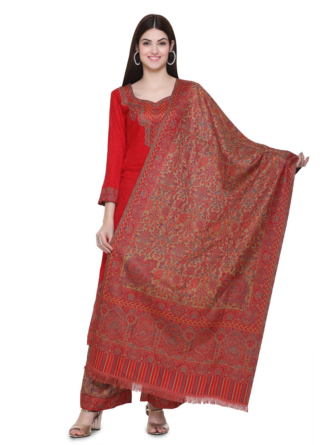 

KIDAR Rose Embroidered Viscose Rayon Unstitched Dress Material