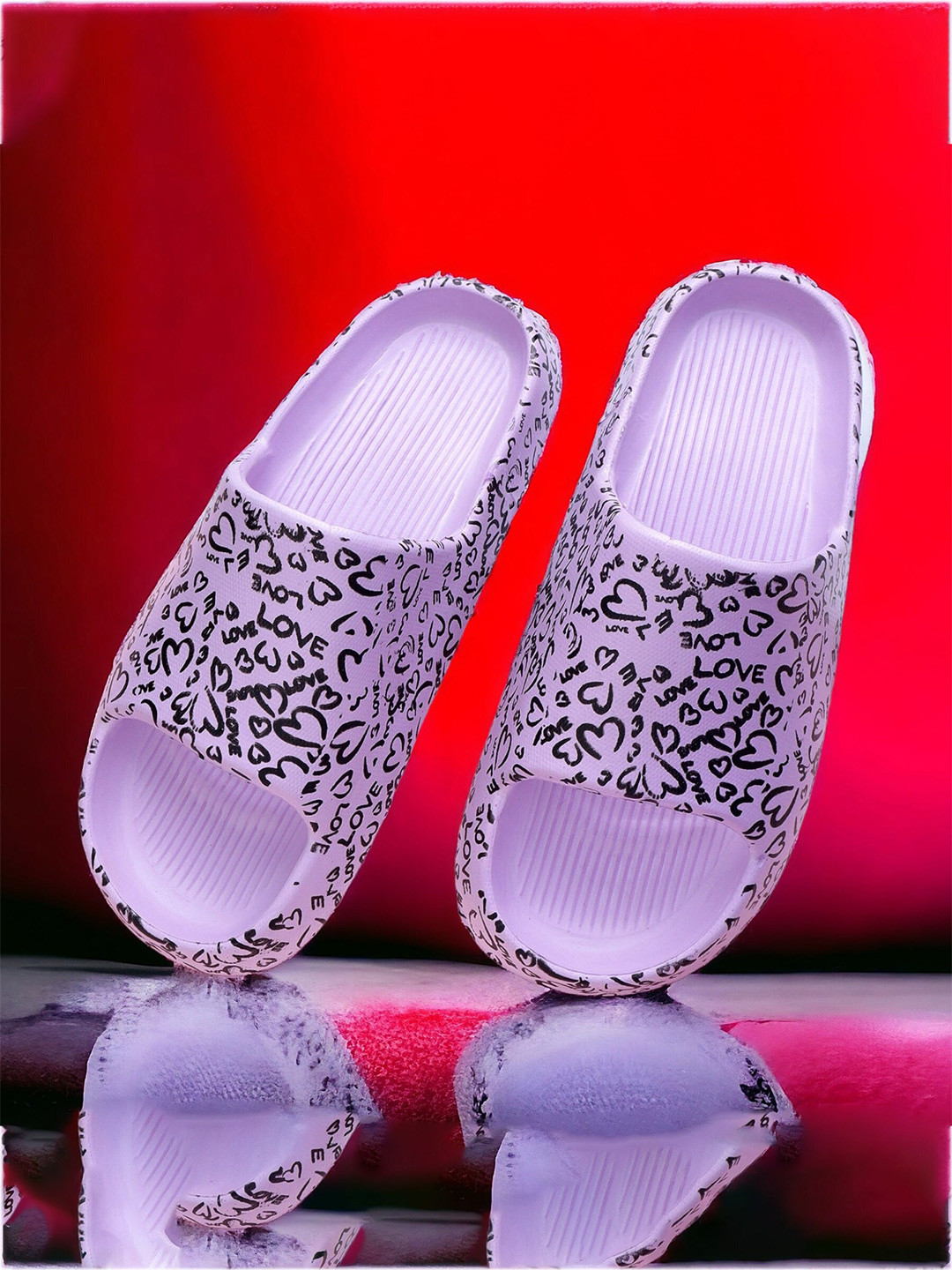 

Pampy Angel Women Printed Croslite Sliders, Purple