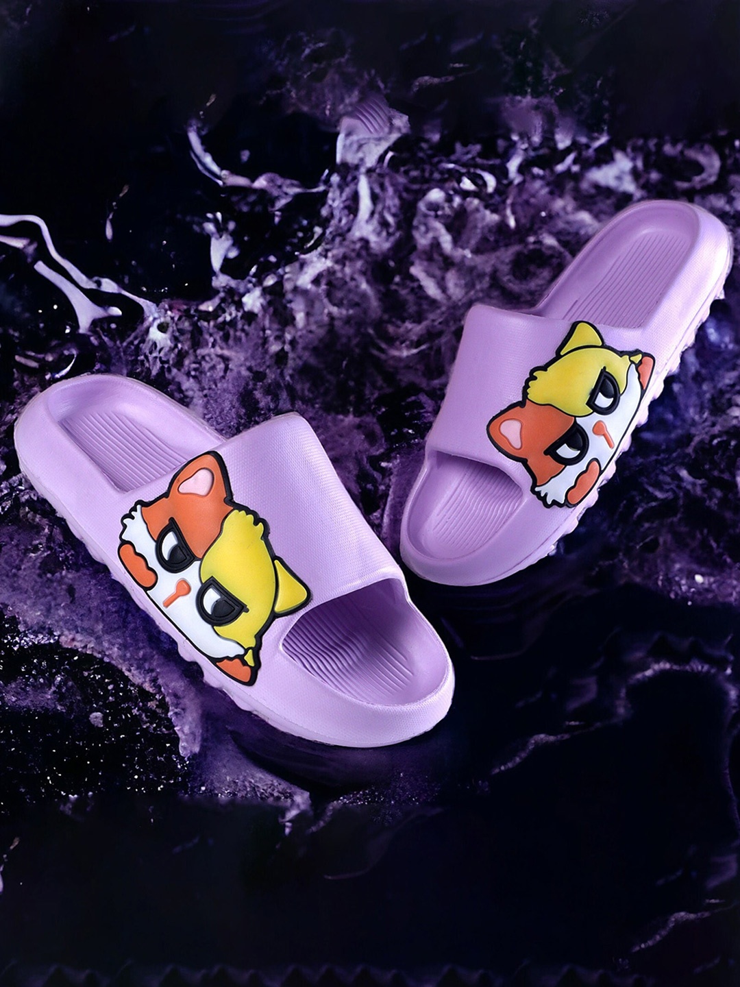 

Pampy Angel Women Pika Printed Croslite Sliders, Purple