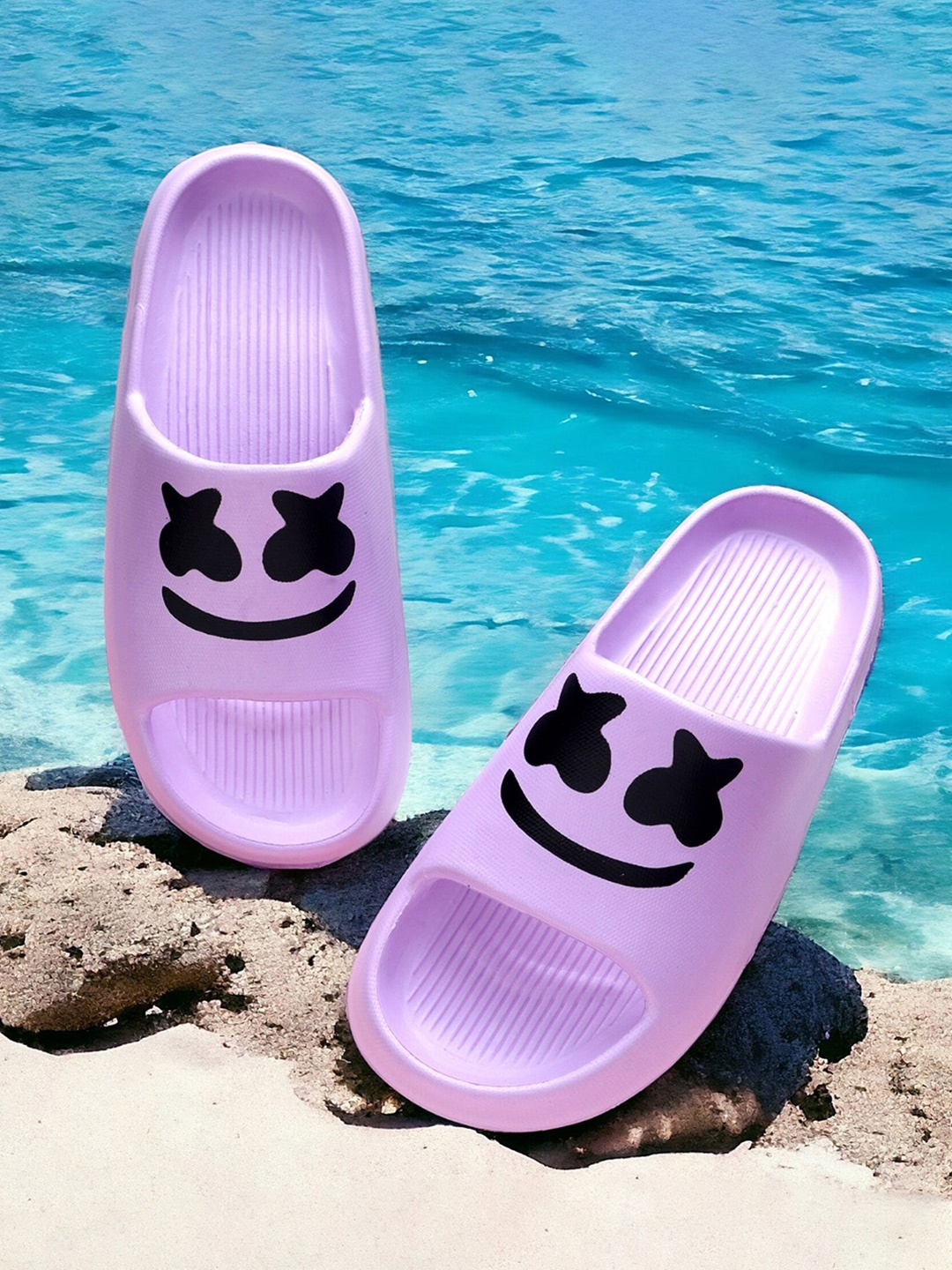 

Pampy Angel Women Printed Croslite Sliders, Purple