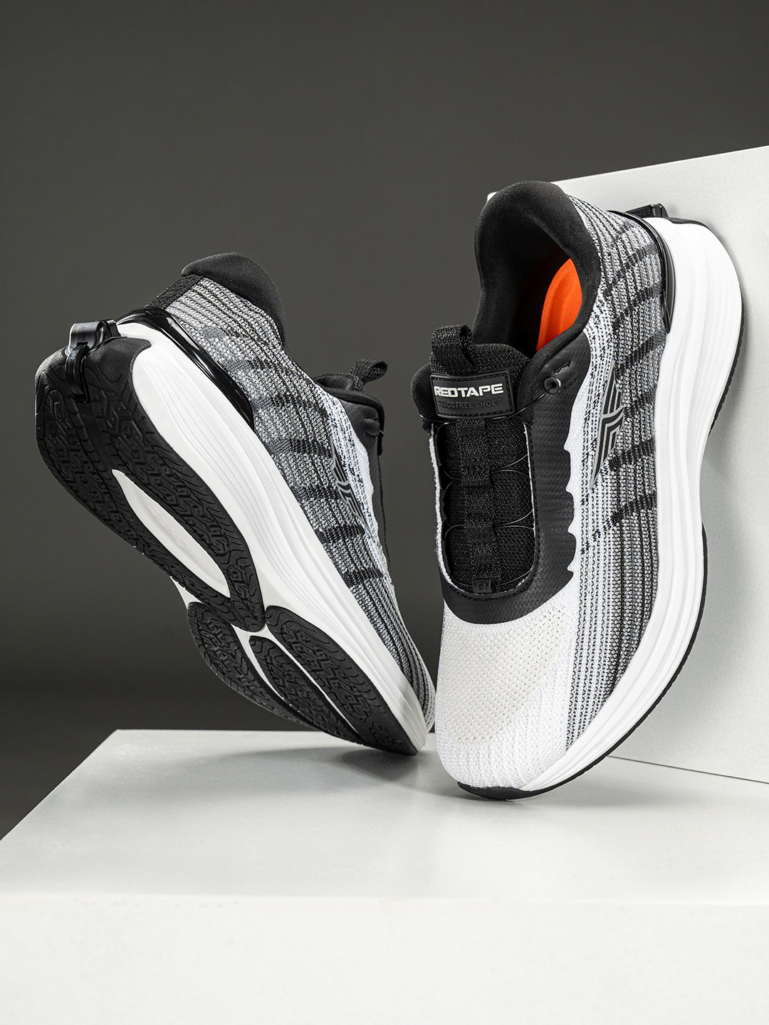 

Red Tape Men Flow+ Textile Walking Shoes, White