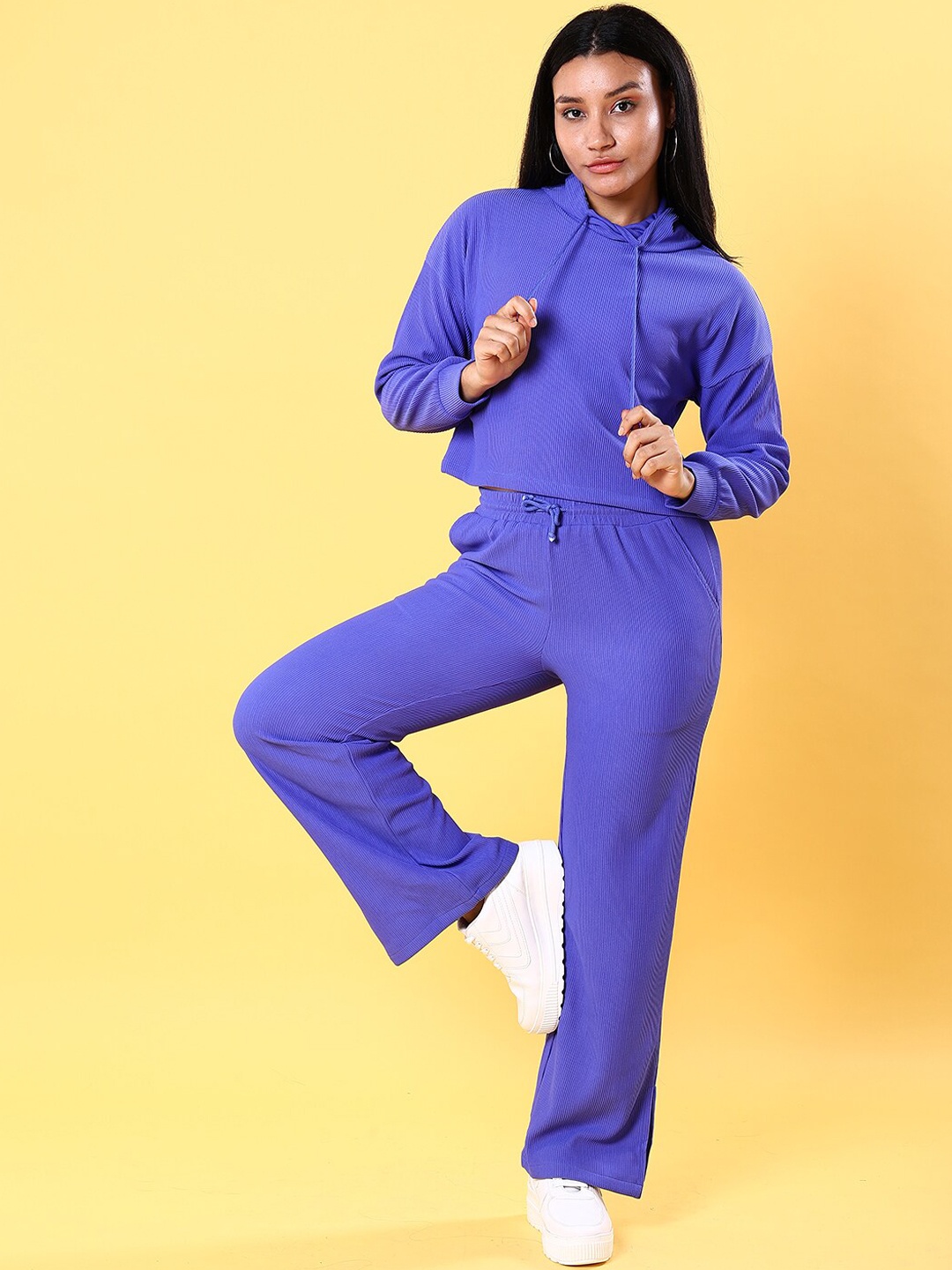 

Freehand by The Indian Garage Co Hooded Sweatshirt With Trousers, Blue