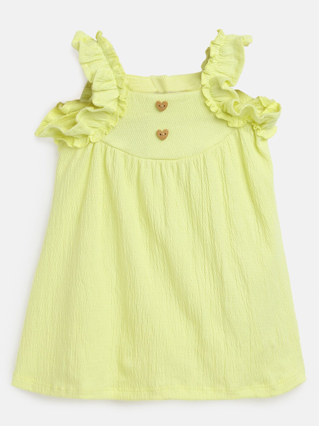 

Chicco Infants Girls Ruffles Cotton A-Line Dress, Yellow