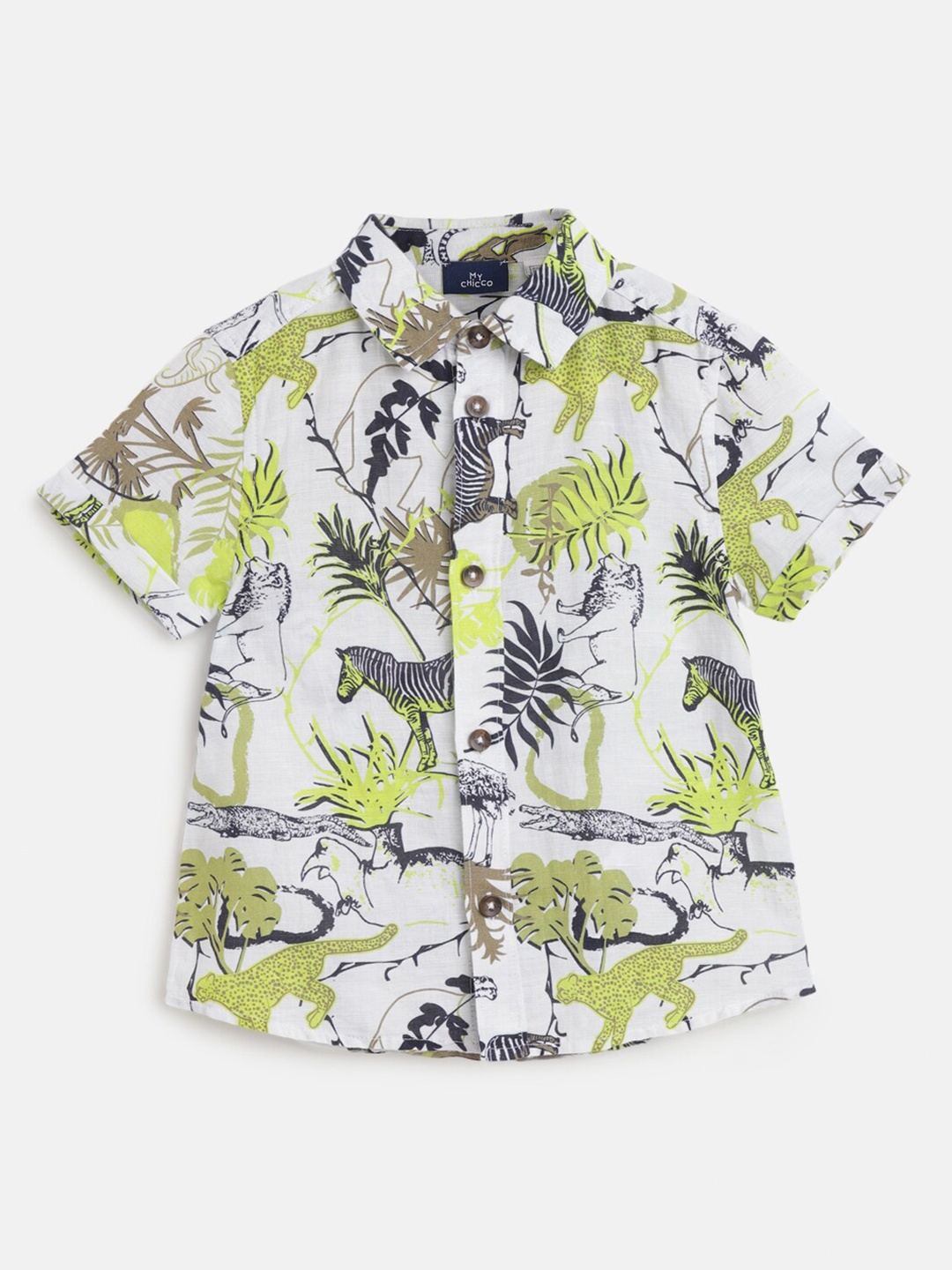 

Chicco Boys Conversational Printed Comfort Casual Shirt, White