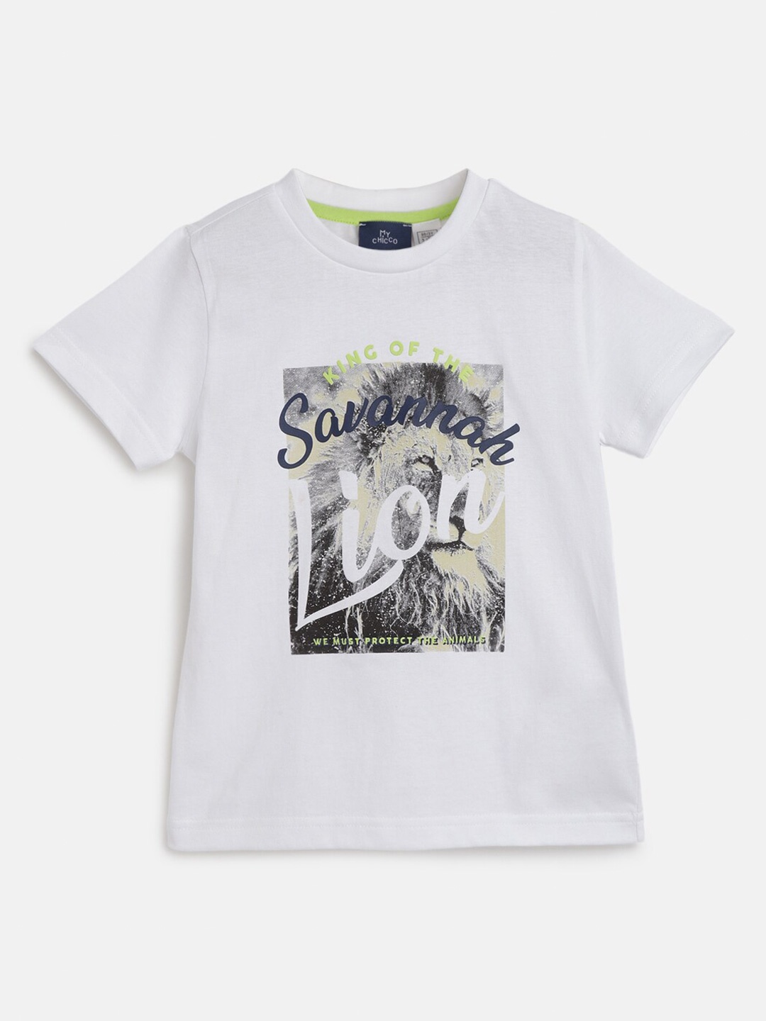 

Chicco Boys Graphic Printed Cotton T-Shirt, White