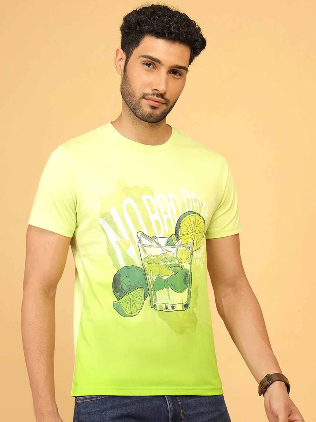 

Wrangler Typography Printed Cotton T-Shirt, Green