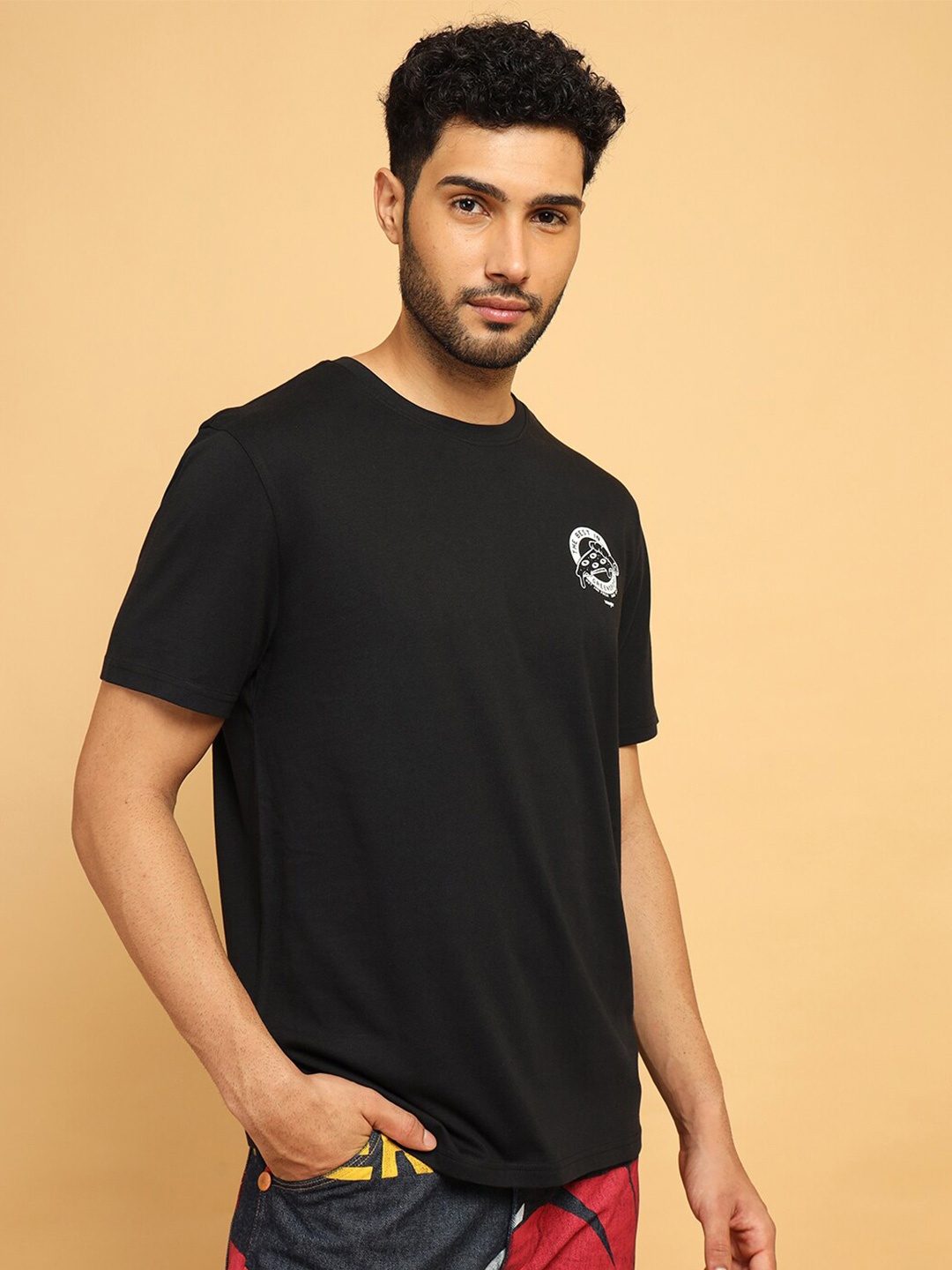 

Wrangler Graphic Printed Cotton T-Shirt, Black