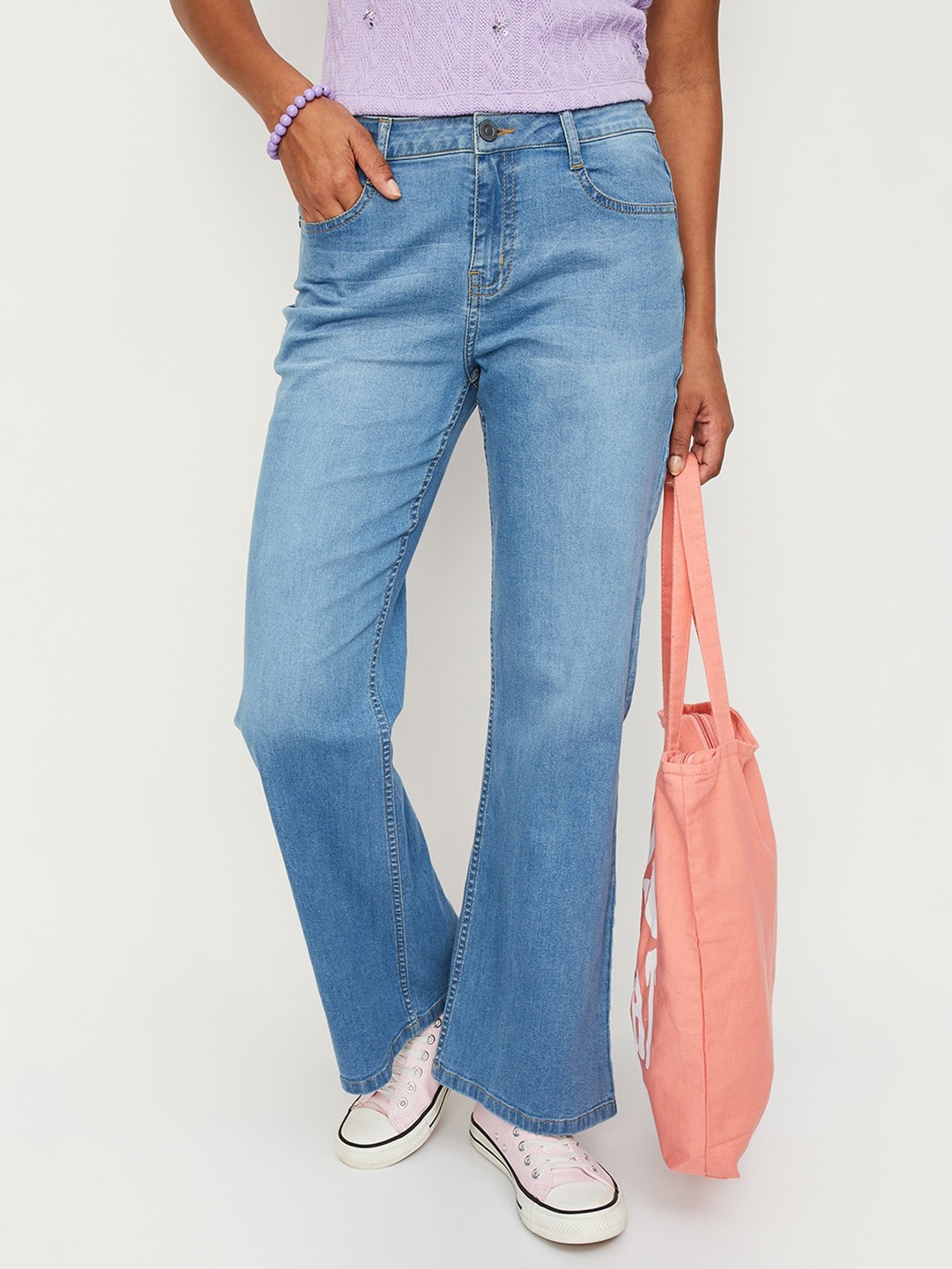

max Women Mid Rise Jeans, Blue