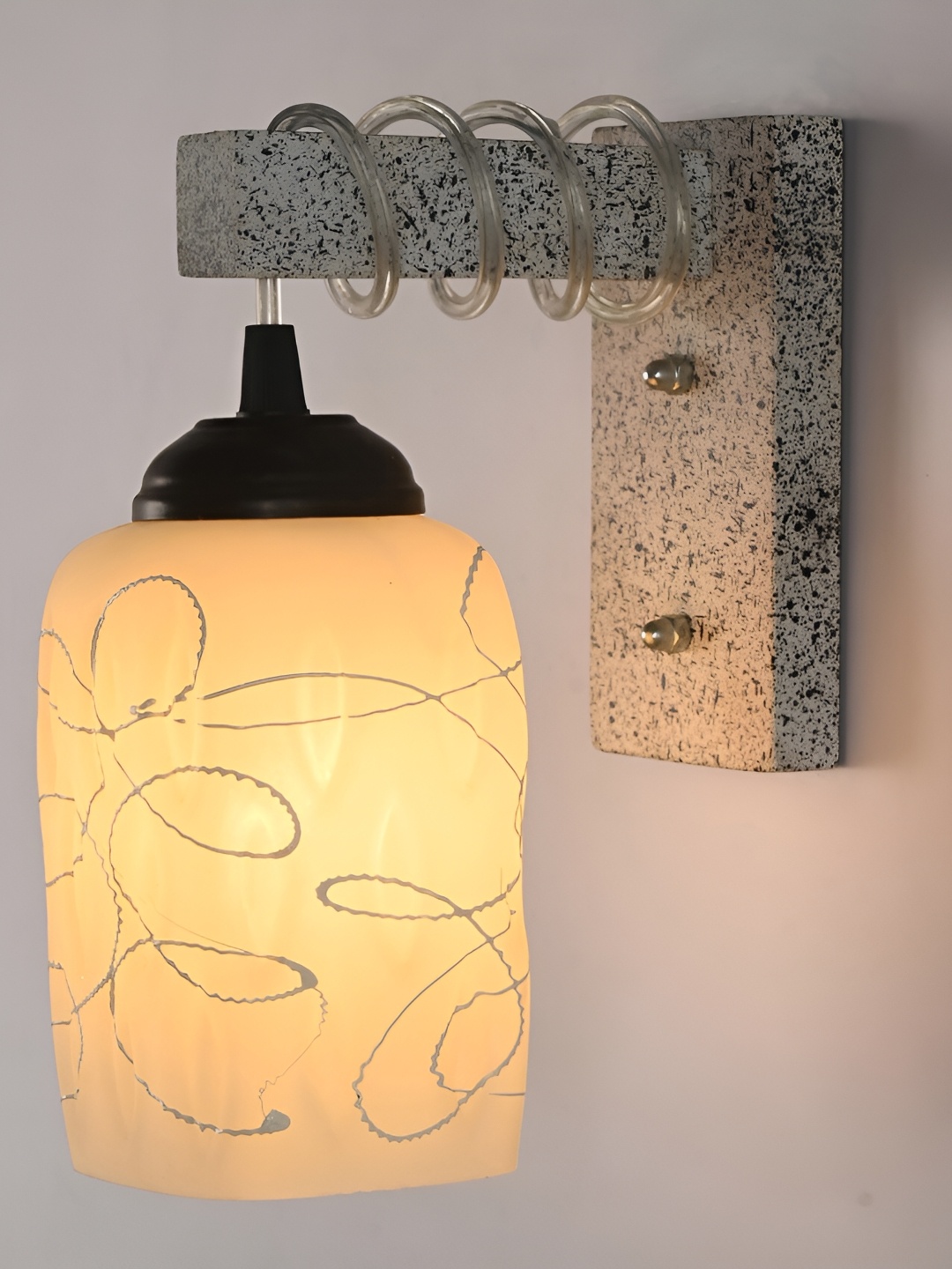 

Afast White Textured Glass Cylindrical Wall Lamp
