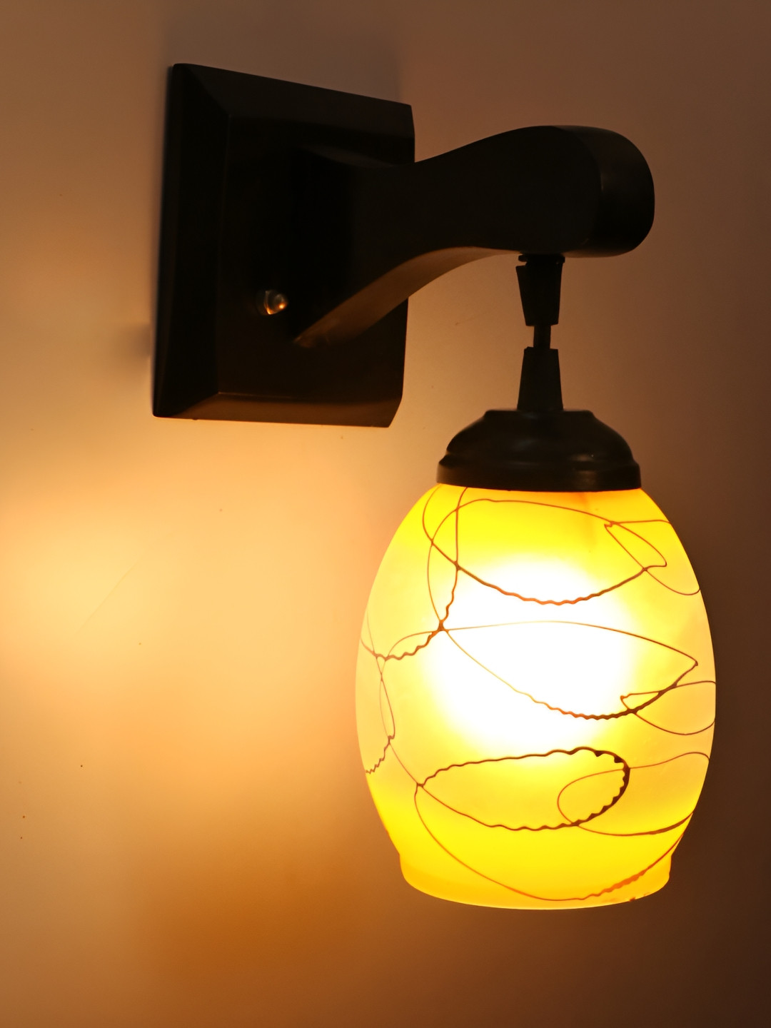 

Afast Yellow Glass Wall Lamp