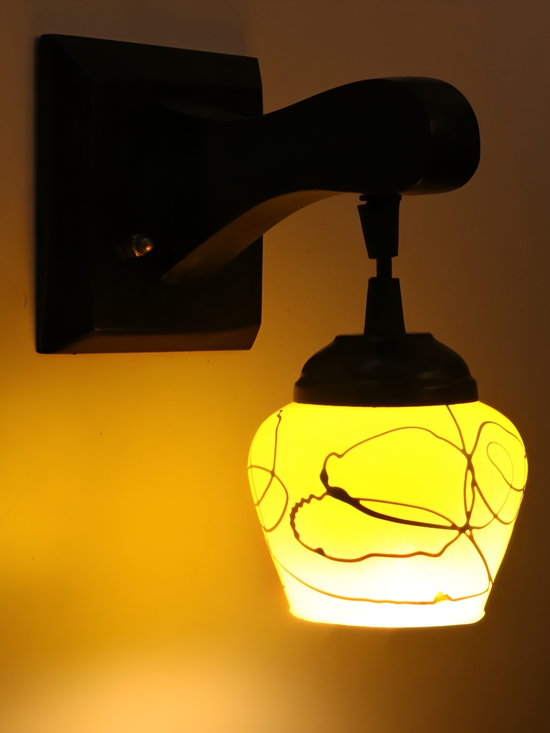 

Afast Yellow Glass Wall Lamp