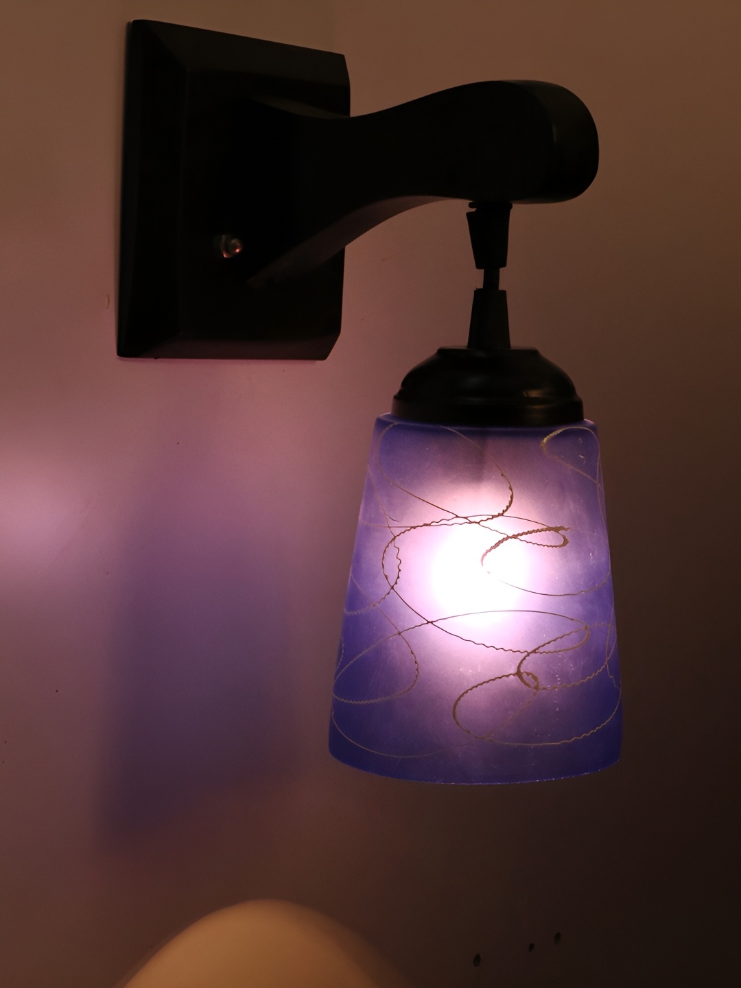 

Afast Blue Colourblocked Bell Glass Wall Lamp