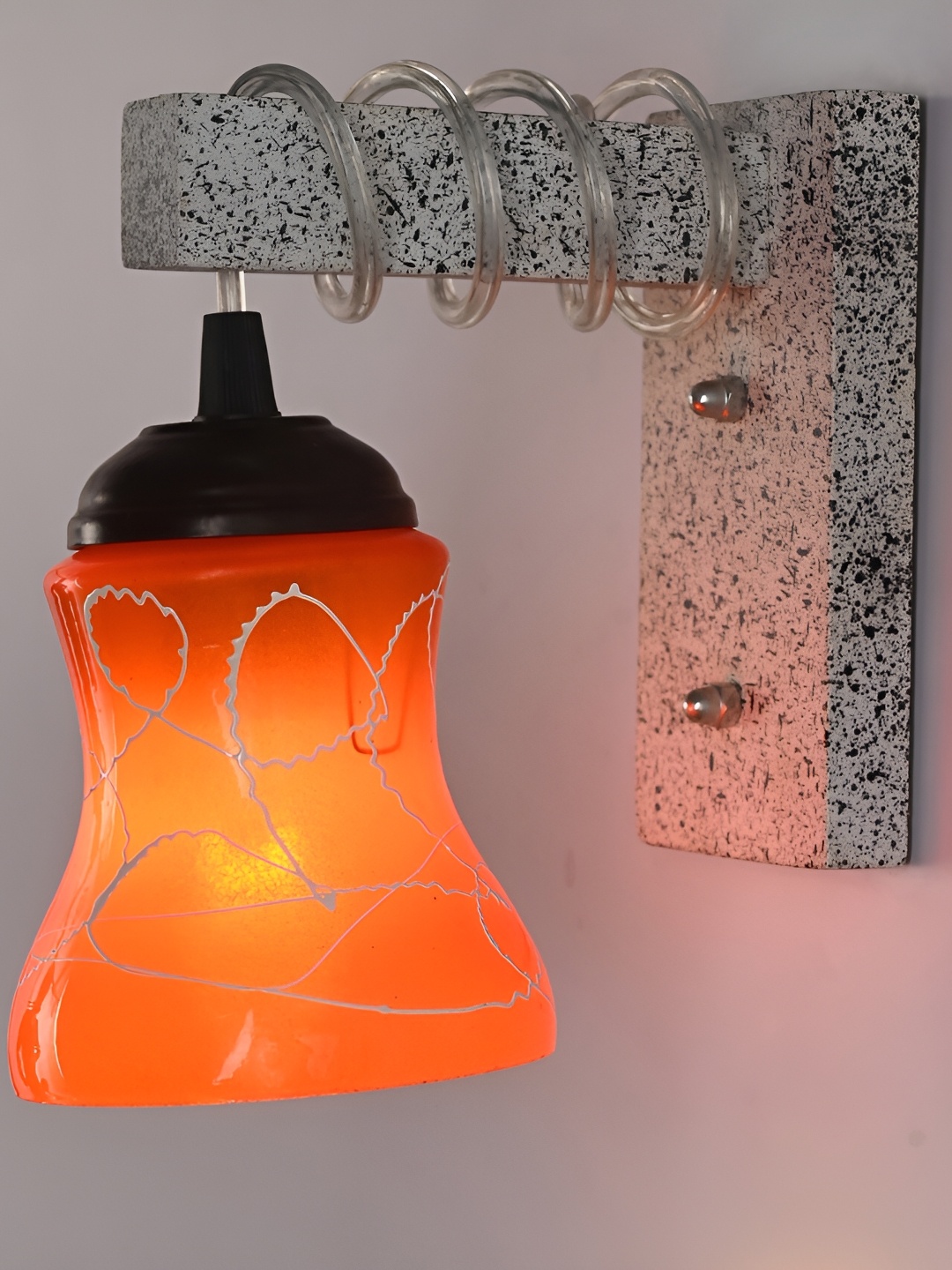 

Afast Red Abstract Glass Wall Lamp