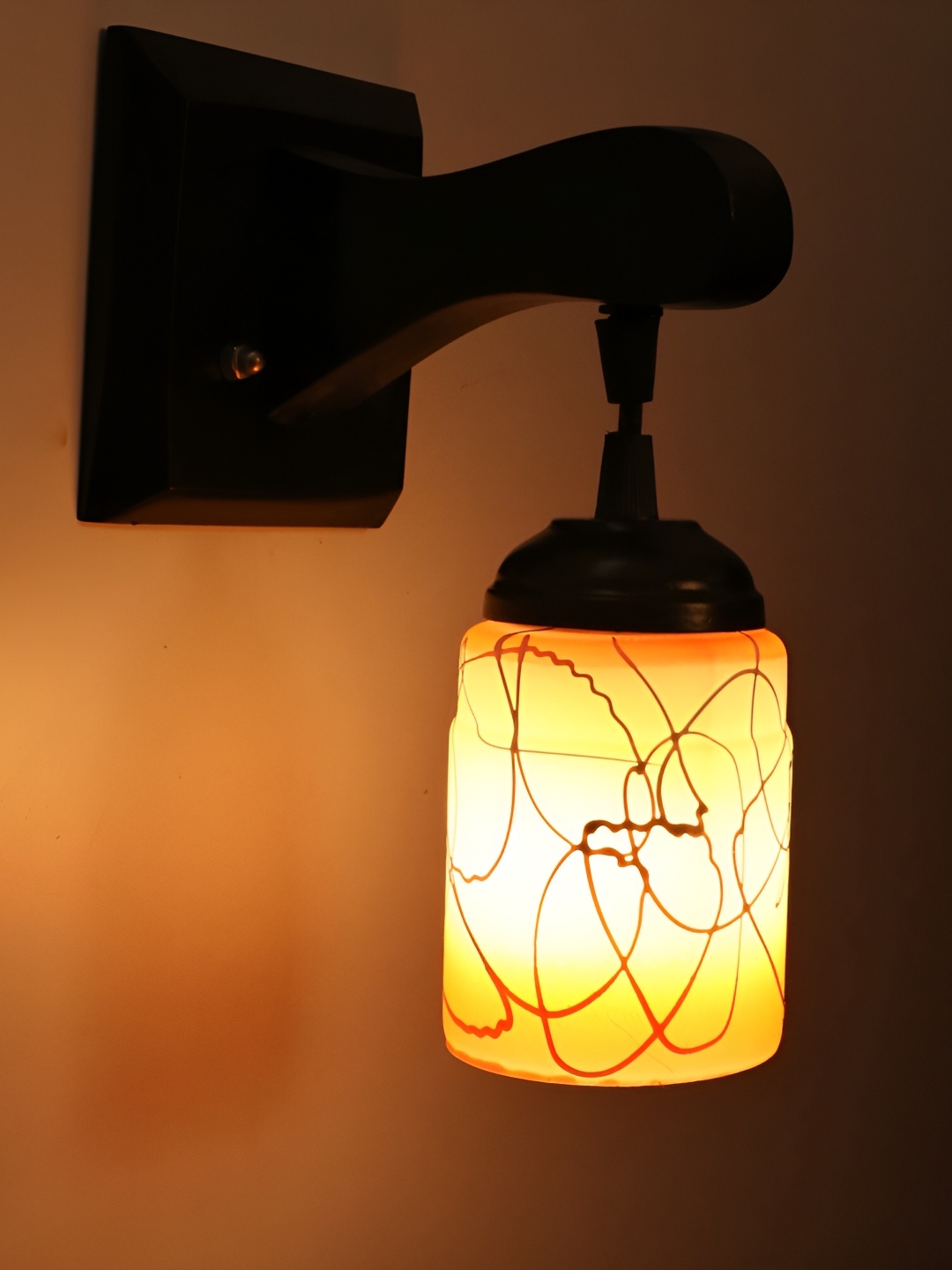 

Afast Orange Cylindrical Glass Wall Lamp